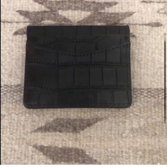 Black Alligator Print Cardholder Wallet - Picture 3 of 6